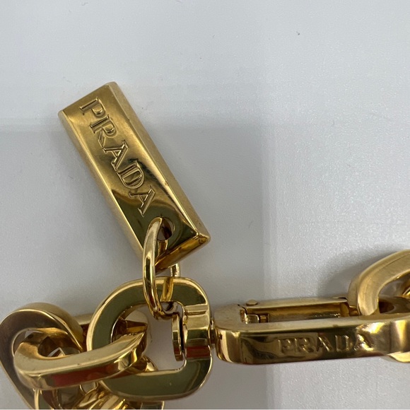 NWT NIB PRADA Gold Chain Necklace - Picture 6 of 12